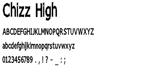 Chizz High font